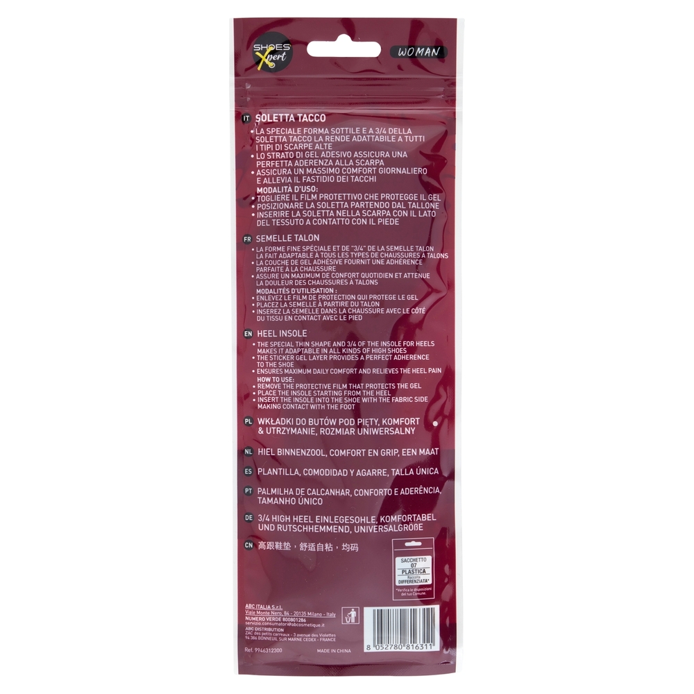 Shoes'Xpert Woman Soletta Tacco Taglia Unica 1 Paio